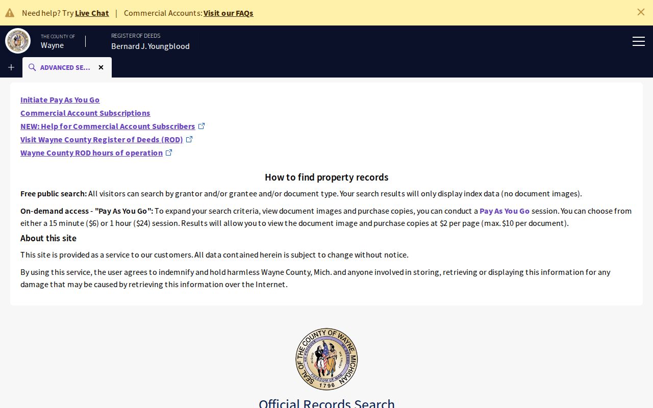 Brownstown Township residents directory Wayne County deed index search